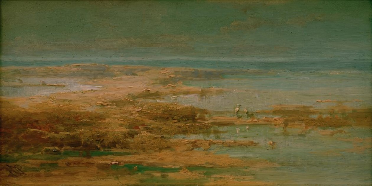 Nillandschaft mit Störchen von Carl Spitzweg