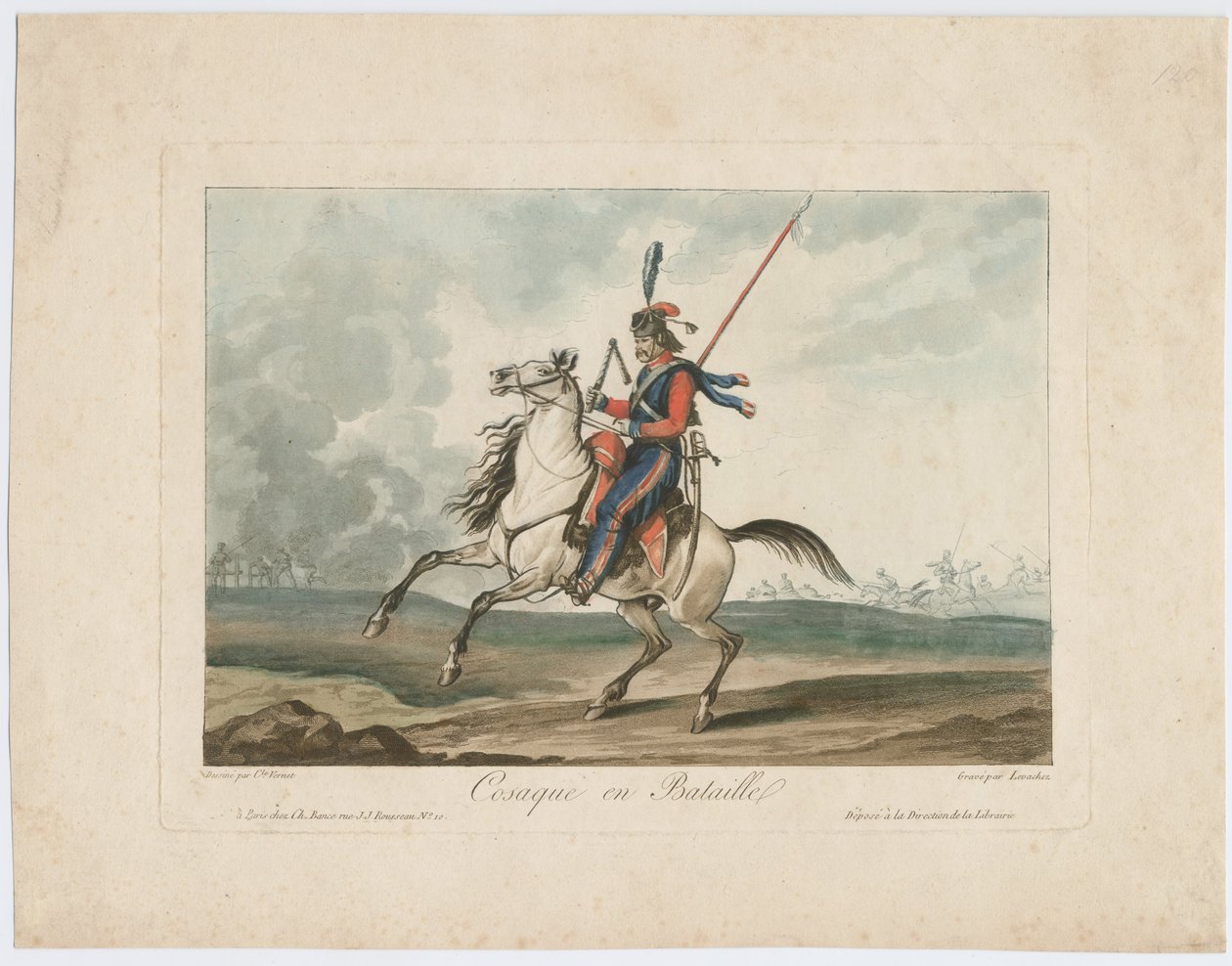 Kosake in der Schlacht, 1815 von Carle Vernet