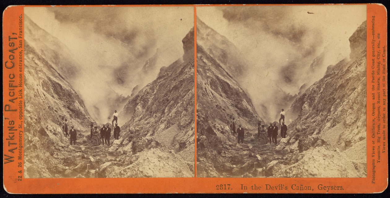 Im Devils Canon, Geysire von Carleton E. Watkins