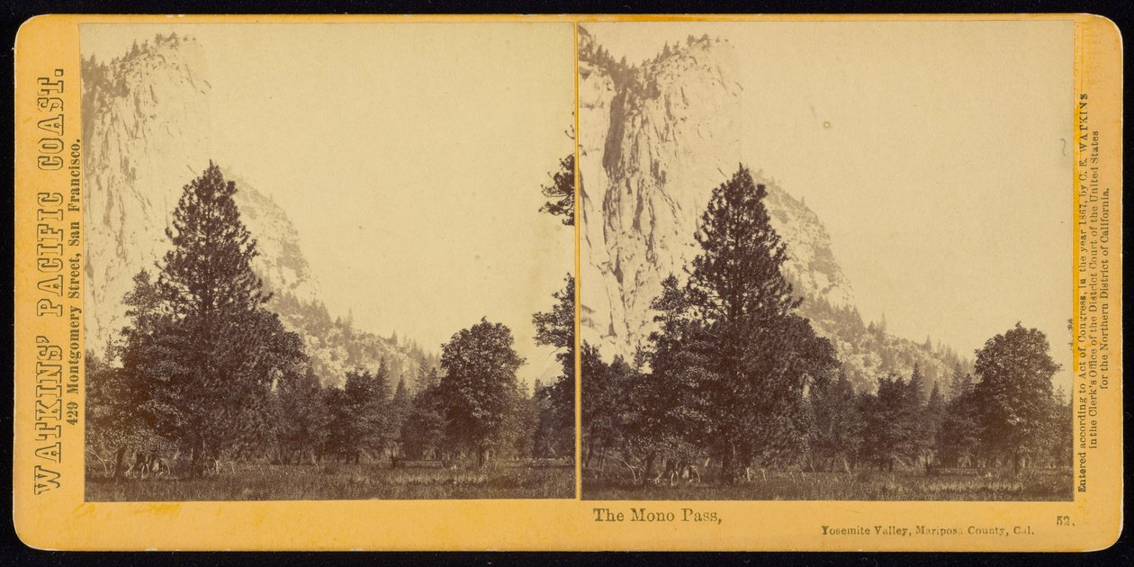 Der Mono Pass, Yosemite-Tal, Mariposa County, Kalifornien von Carleton E. Watkins