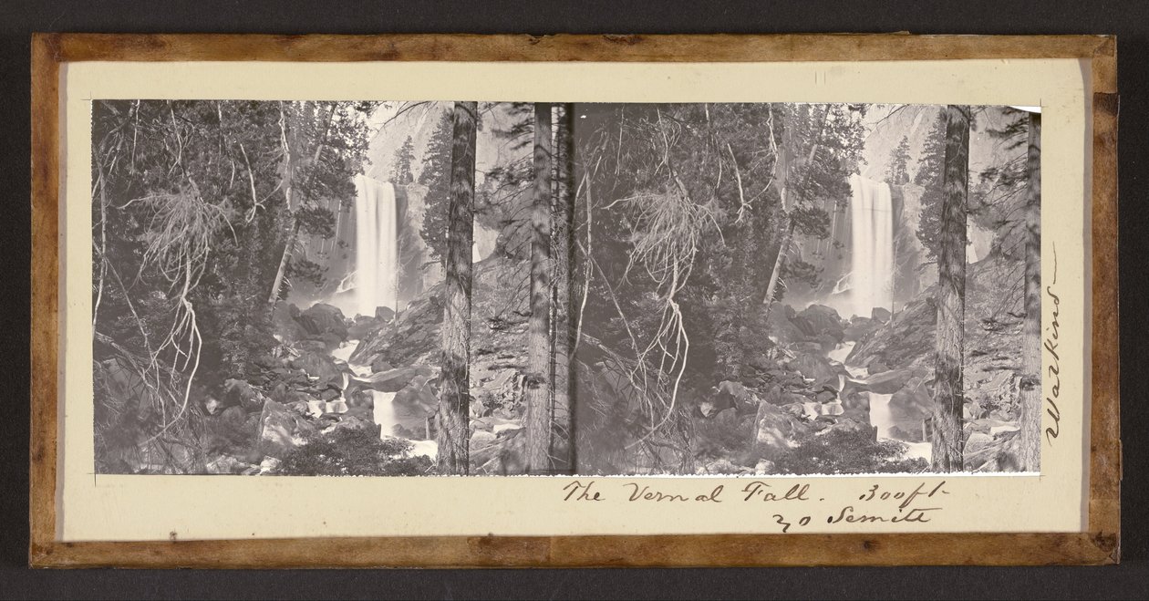 Der Vernal Fall. 300 ft. Yo Semite. von Carleton E. Watkins