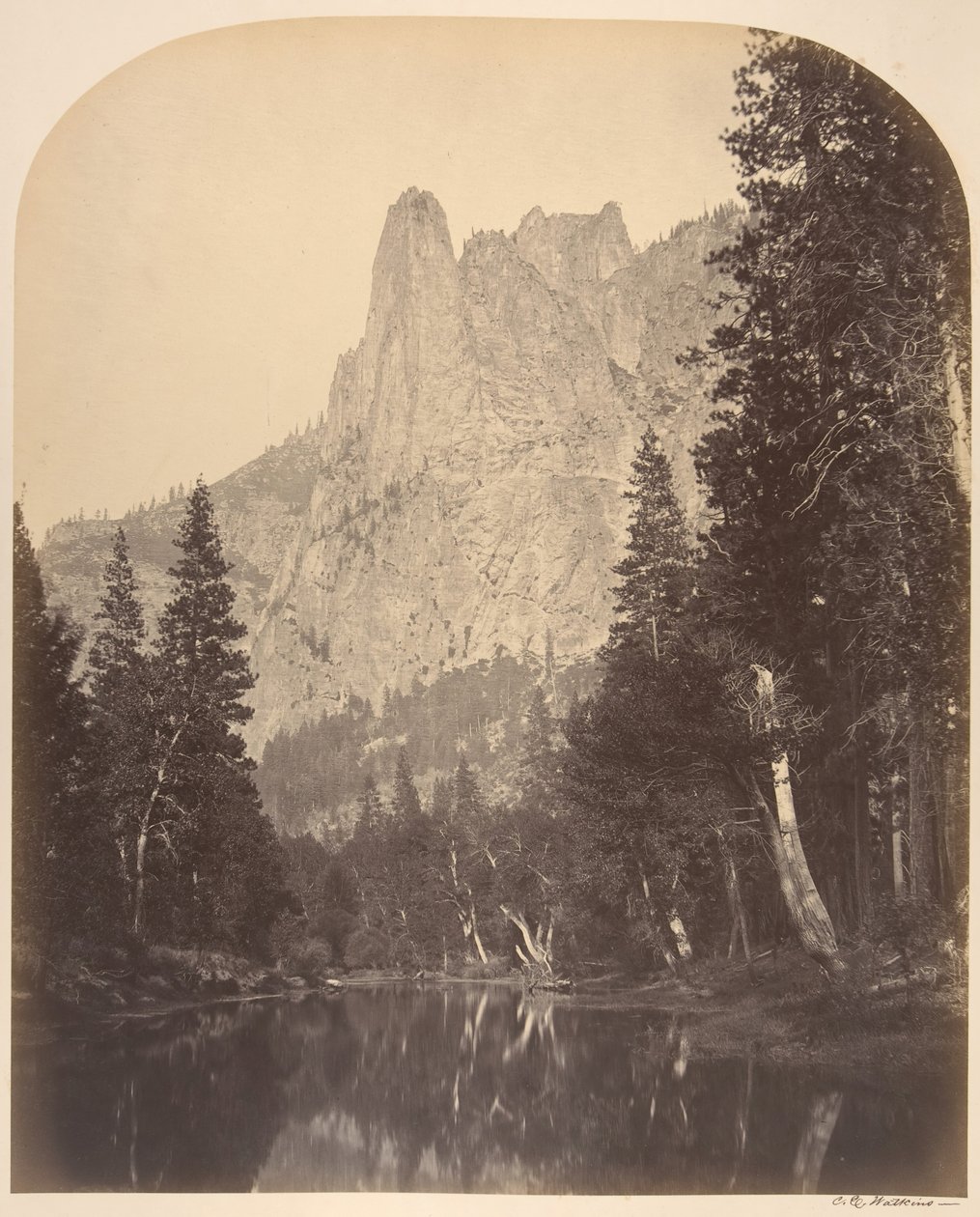 Flussblick, Sentinel, 3270 Fuß, 1861 von Carleton Emmons Watkins