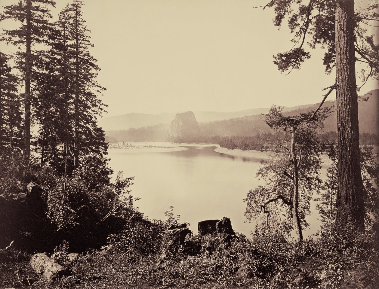 Castle Rock, Columbia River von Carleton Watkins