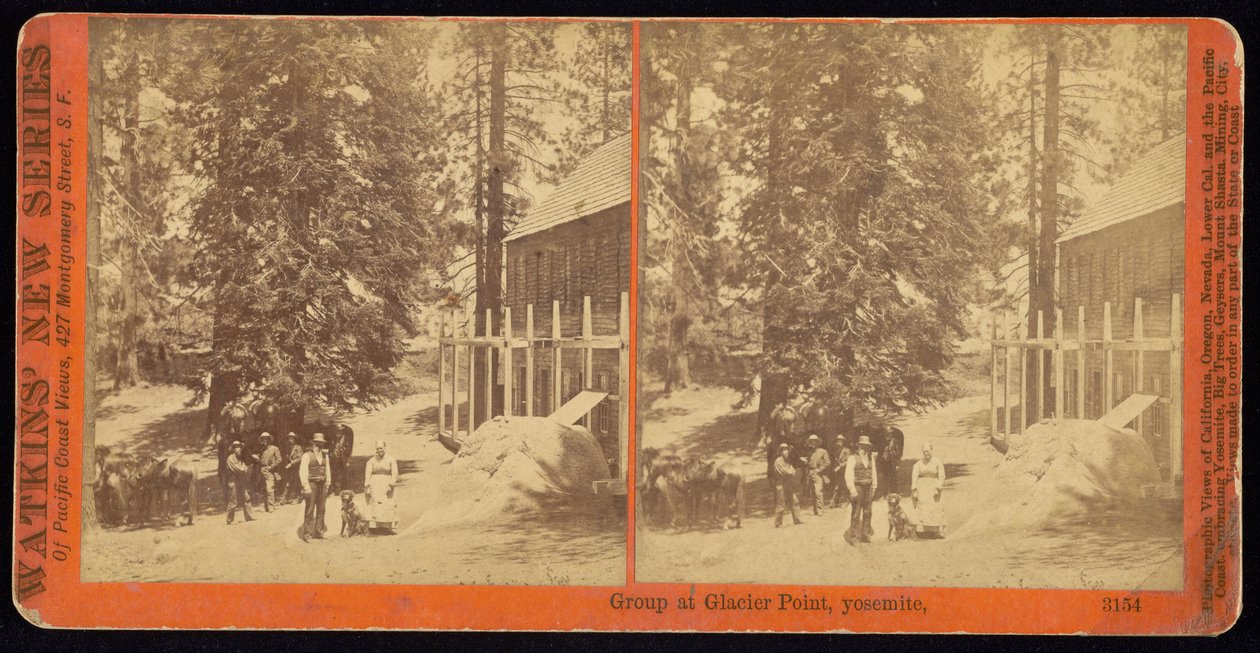 Gruppe am Glacier Point, Yosemite von Carleton Watkins