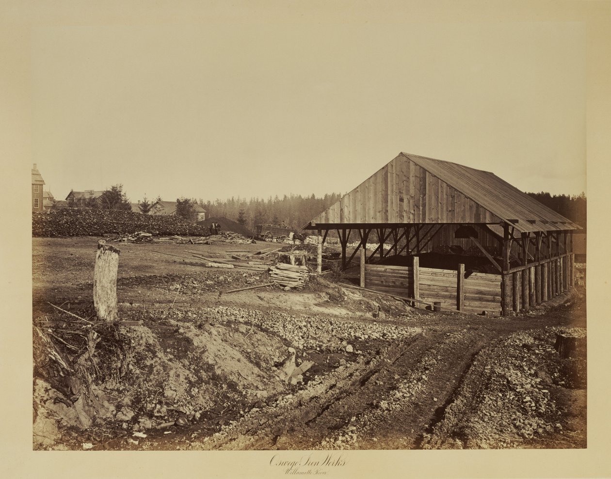 Oswego Eisenwerke, Willamette River von Carleton Watkins
