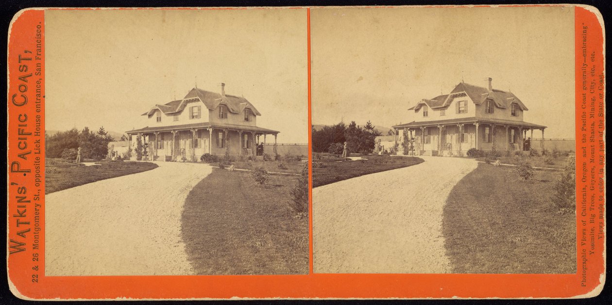 Unbekannte Residenz, wahrscheinlich in Kalifornien von Carleton Watkins