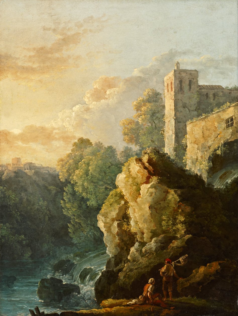 Schloss und Wasserfall von Carlo Bonavia
