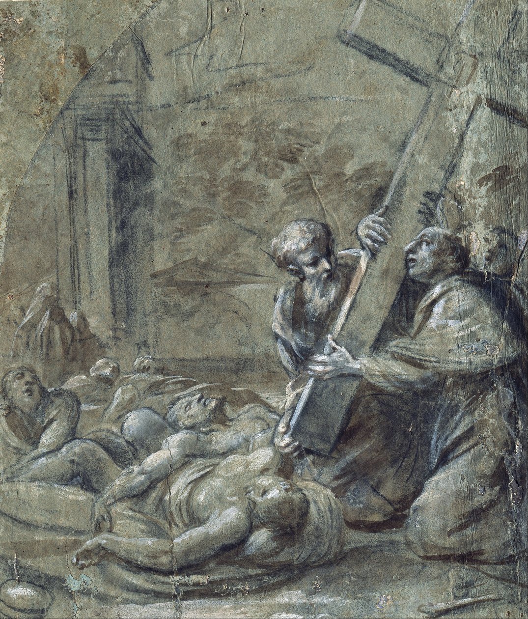 Sankt Carlo Borromeo unter den Pestkranken von Carlo Cesi