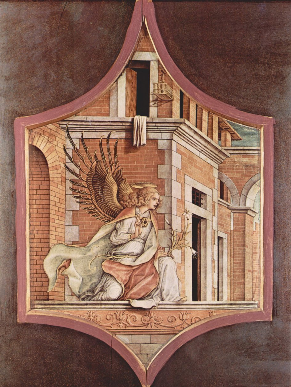 Altartriptychon, linker Aufsatz von Carlo Crivelli