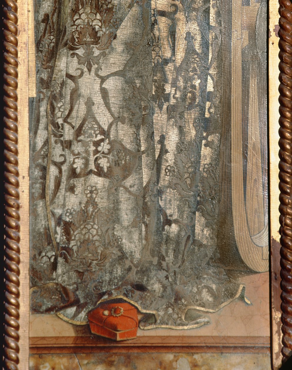 Heilige Katharina, Detail ihres Gewandes von Carlo Crivelli
