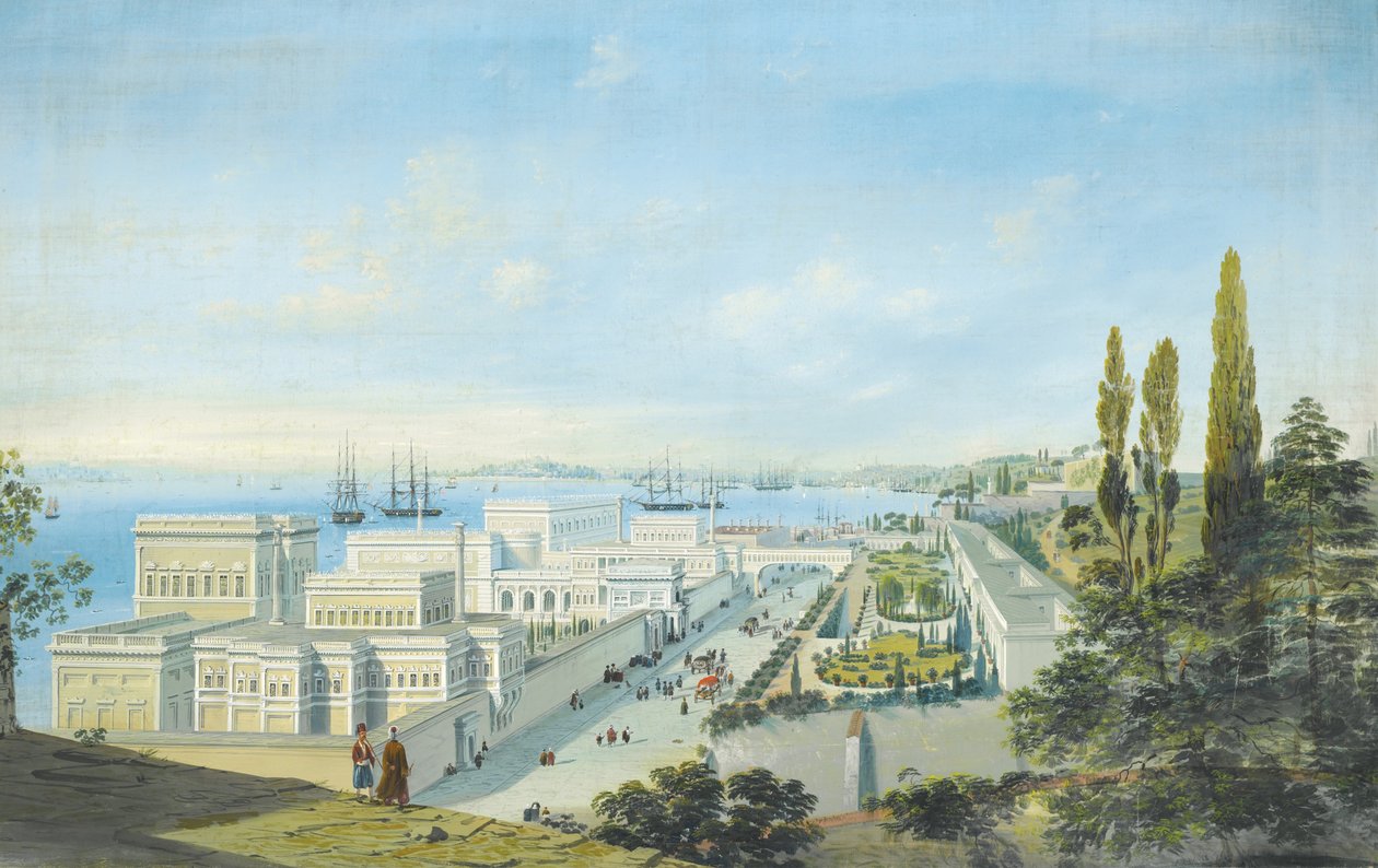 Der Ciragan-Palast in Konstantinopel von Carlo Bossoli