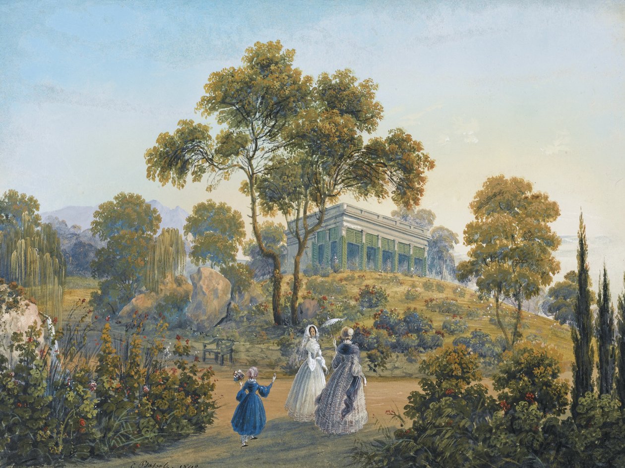 Ansicht von Miskhor, ca. 1842 von Carlo Bossoli