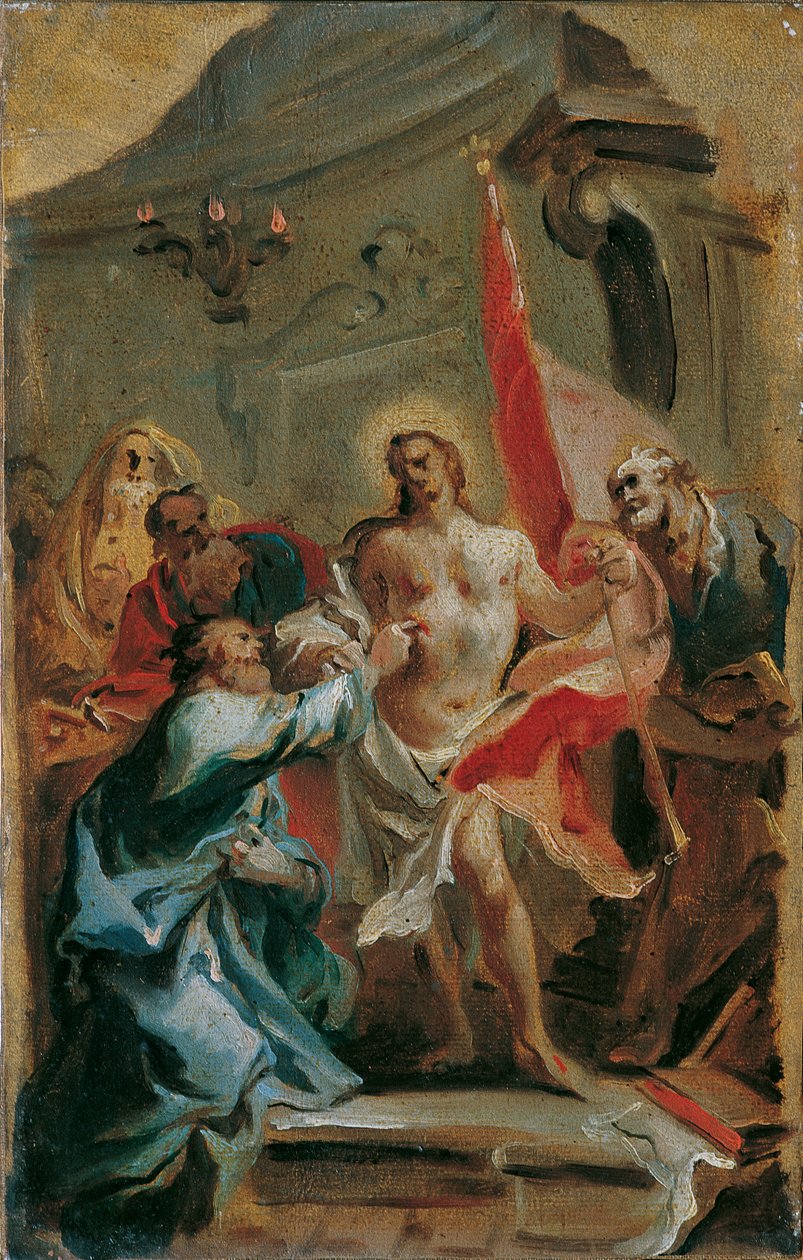 Christus und der ungläubige Thomas von Carlo Carlone