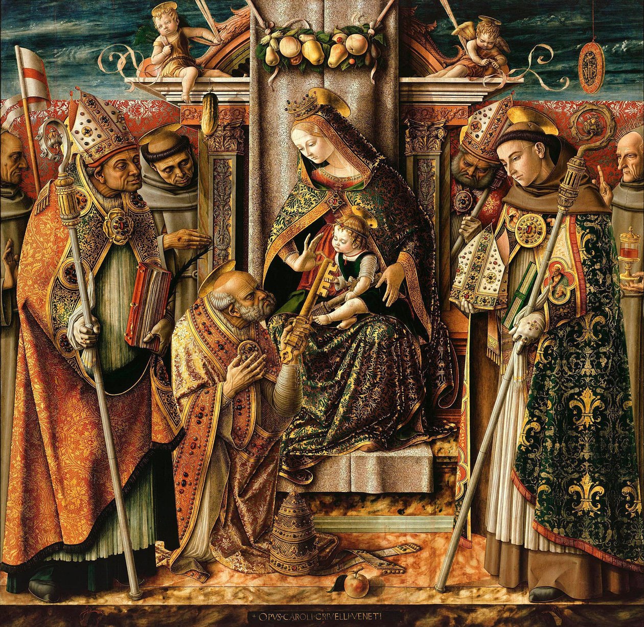 Die Übergabe der Schlüssel von Carlo Crivelli