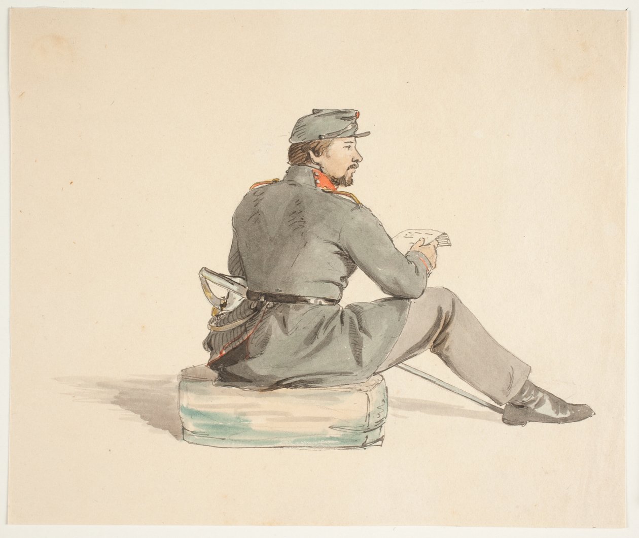 Lesender Soldat von Carlo Dalgas