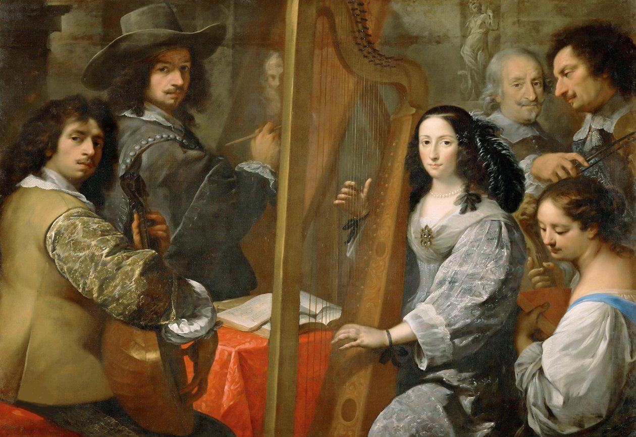 Selbstporträt mit Familie, ca. 1650 von Carlo Francesco Nuvolone