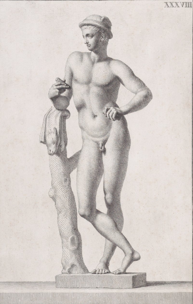Statue des Merkur, 1734 von Carlo Gregori