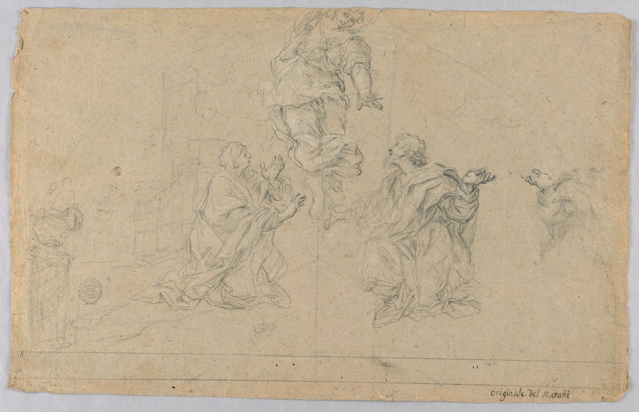 Studie von drei Figuren von Carlo Maratti