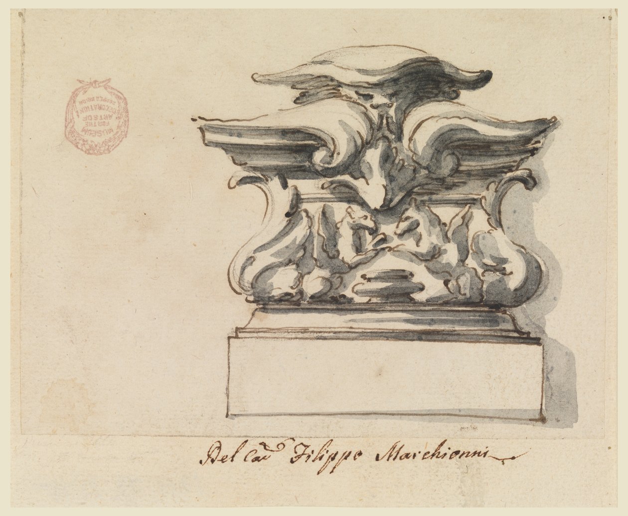 Entwurf für ein Ornament von Carlo Marchionni