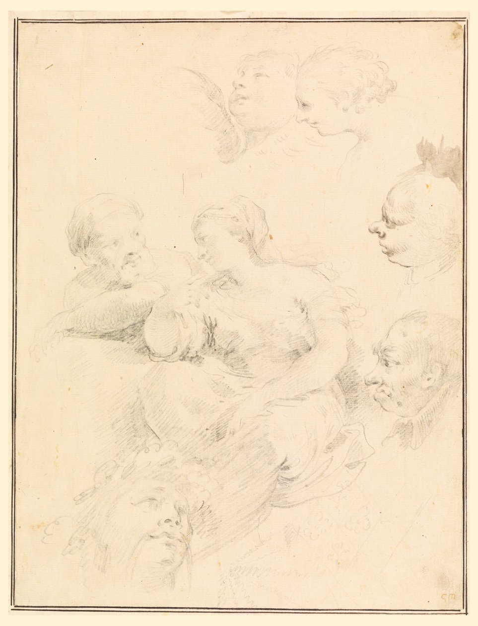Zeichnung, Figurenskizzen, 1775 von Carlo Marchionni