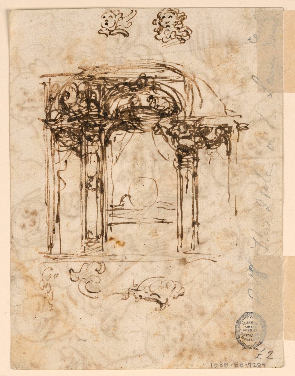 Studien von Köpfen, 1760–80 von Carlo Marchionni