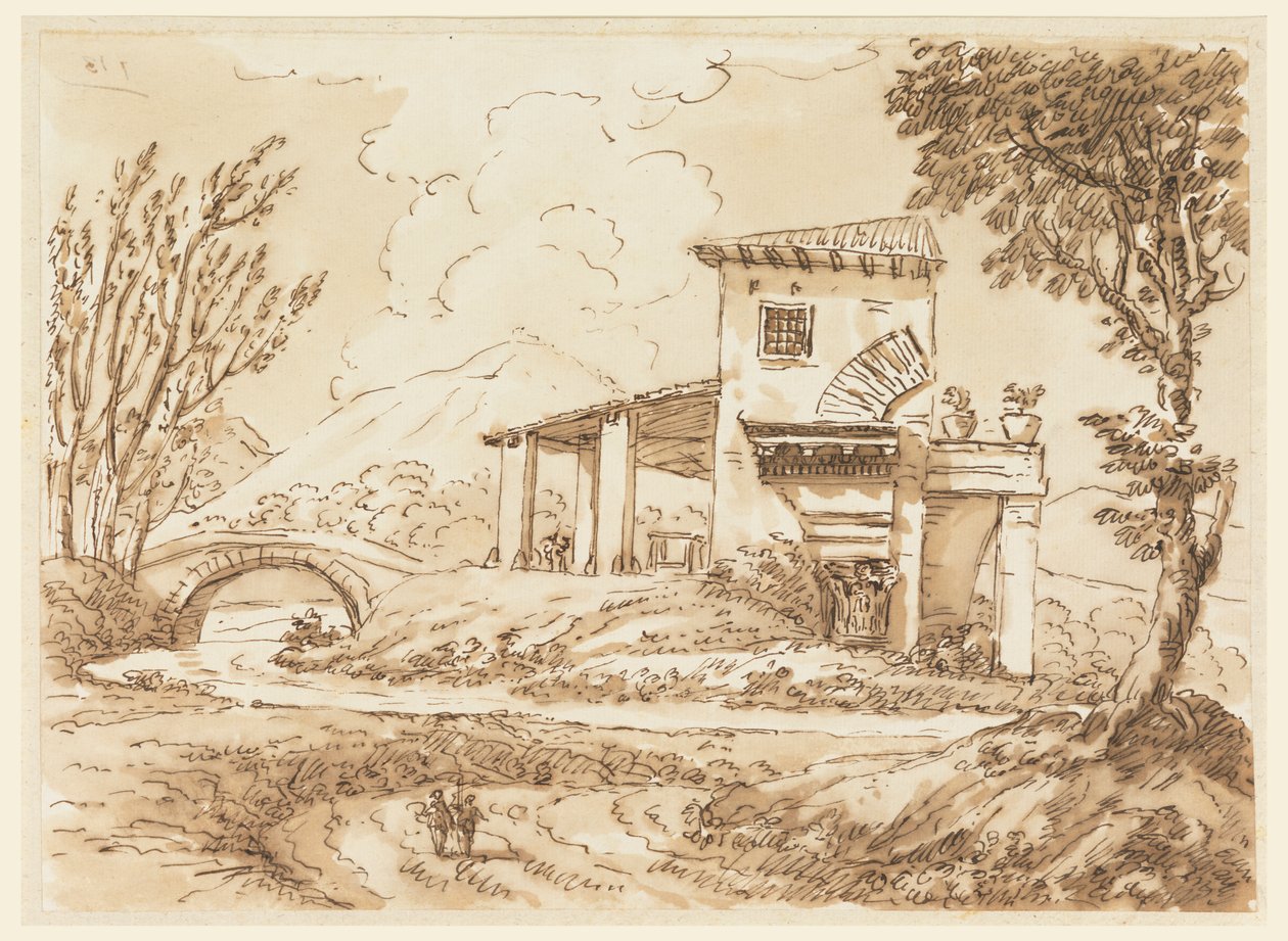 Landschaft mit Villa von Carlo Marchionni