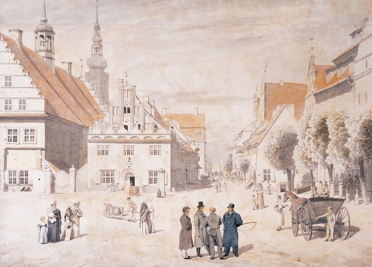 Der Greifswalder Markt von Caspar David Friedrich