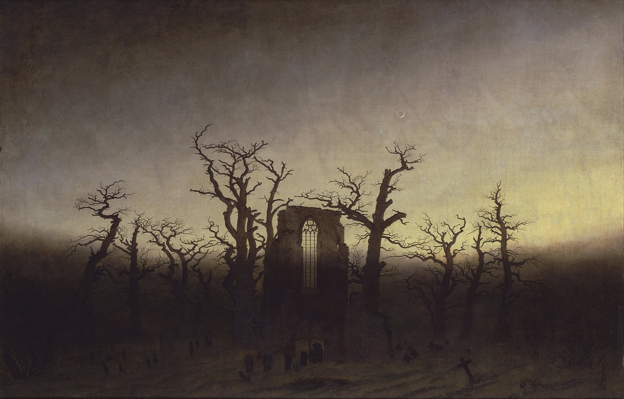 Abtei im Eichenwald von Caspar David Friedrich