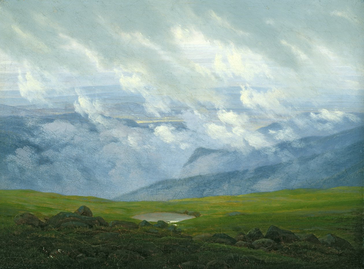 Treibende Wolken von Caspar David Friedrich