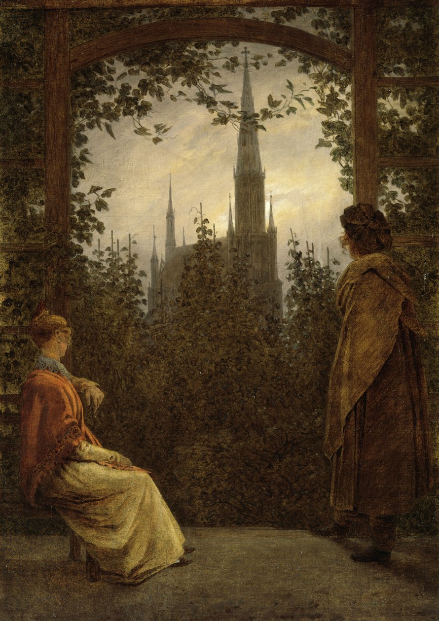 Gartenlaube in Greifswald, 1818 von Caspar David Friedrich