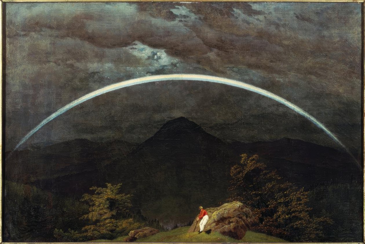 Gebirgslandschaft mit Regenbogen von Caspar David Friedrich
