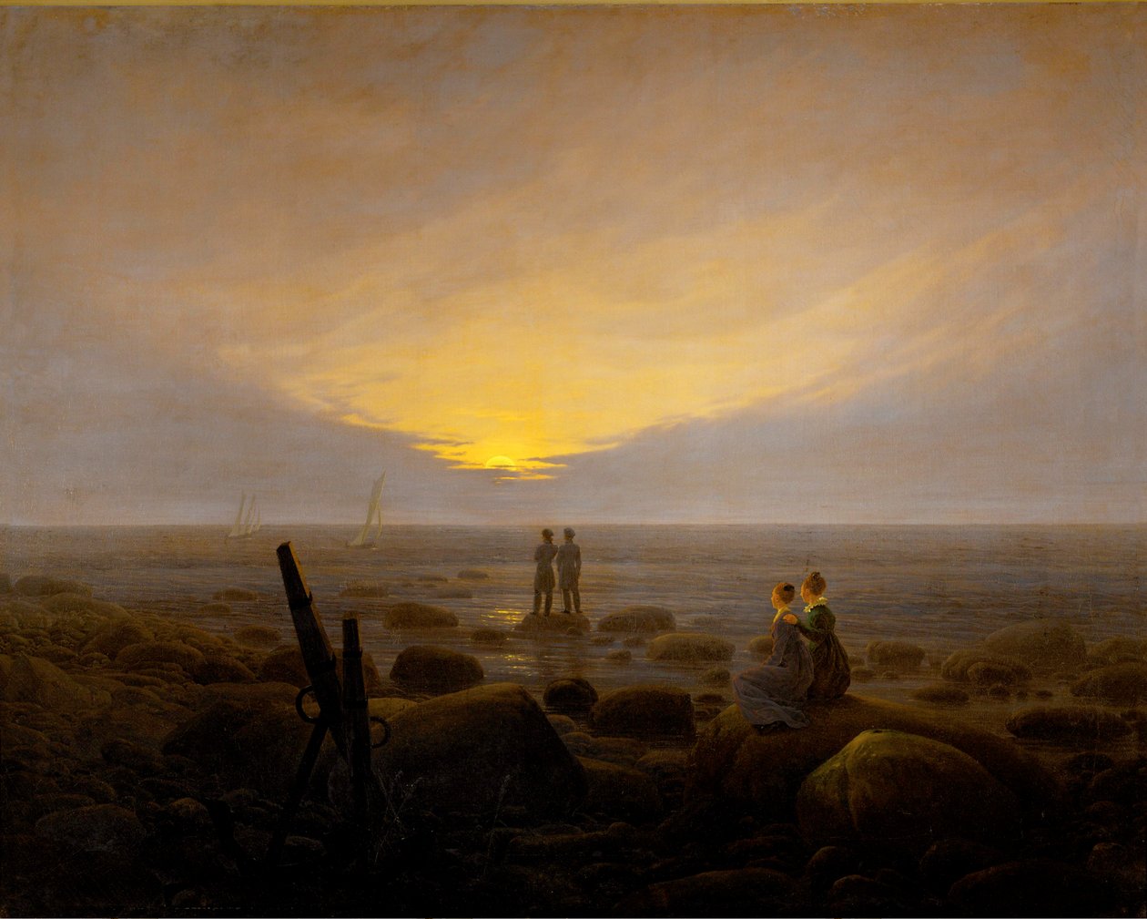 Mondaufgang über dem Meer von Caspar David Friedrich
