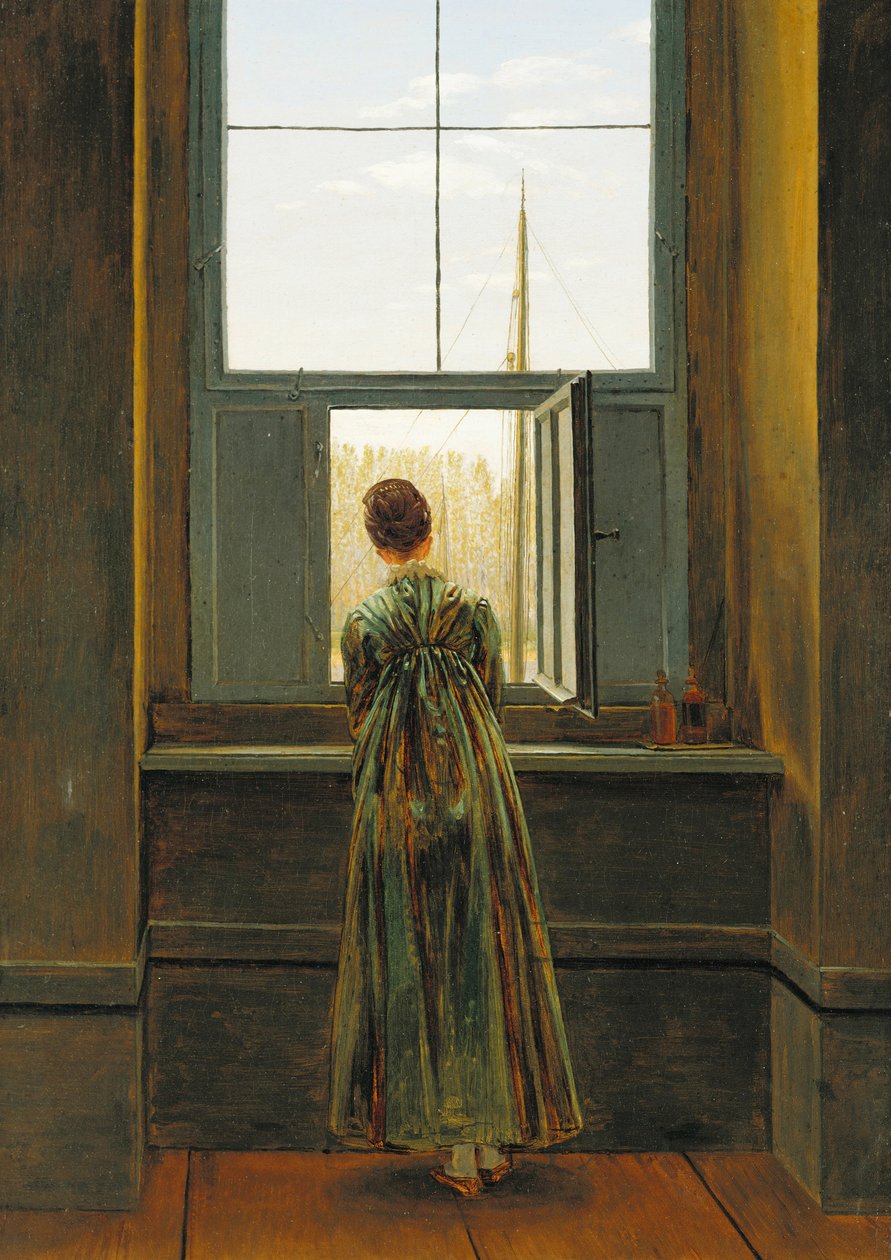 Frau am Fenster, 1822 von Caspar David Friedrich