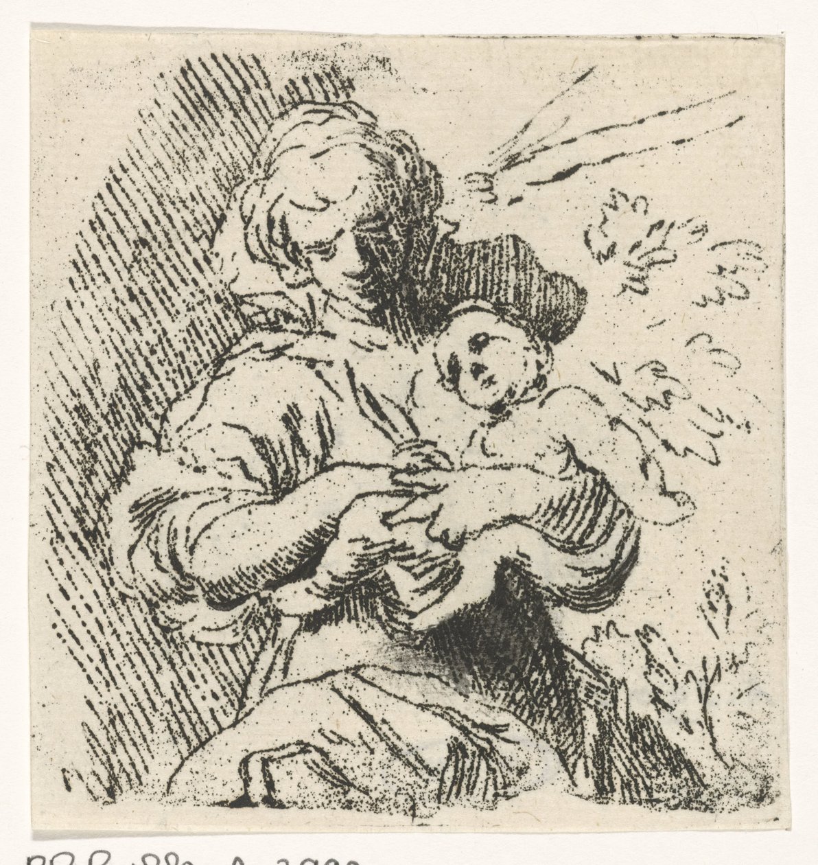 Frau mit Kind auf dem Arm von Caspar Jacobsz. Philips