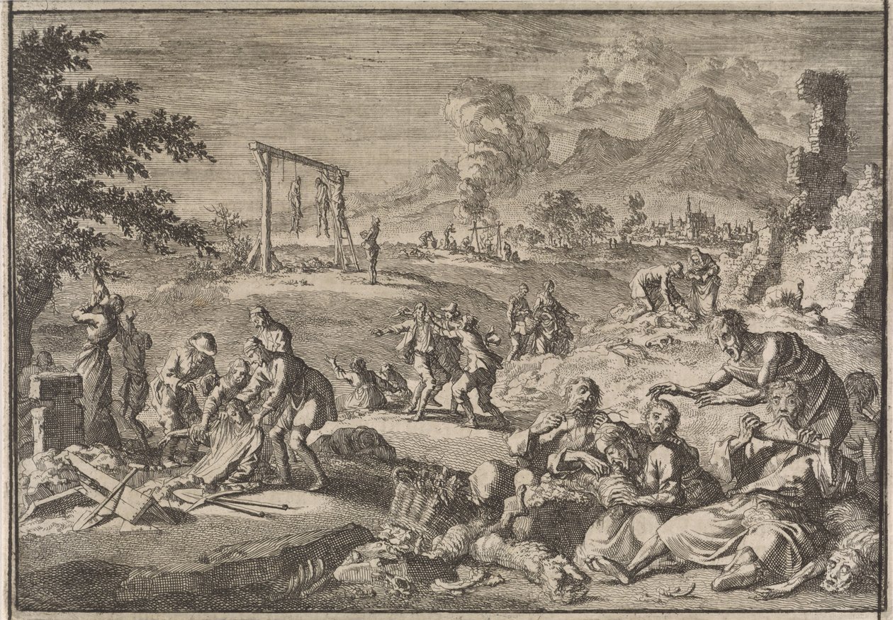 Hungersnot in Deutschland, 1637 von Caspar Luyken (attributed to)