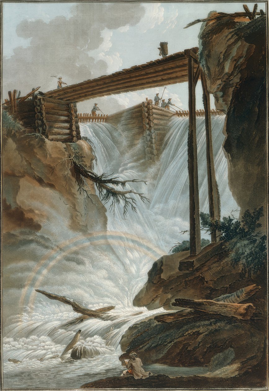 Wasserfall im Mühletal von Caspar Wolf