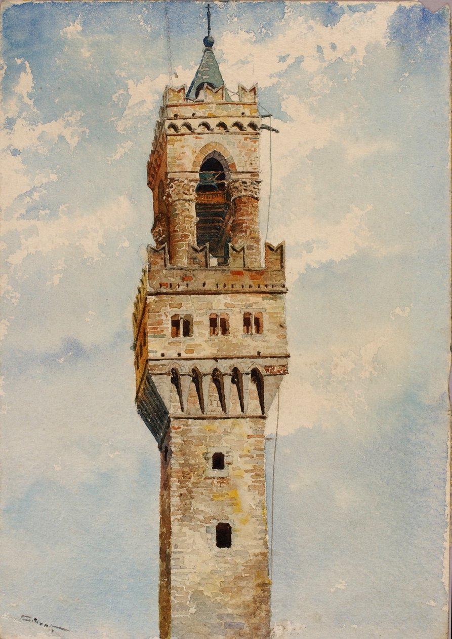 Turm des Palazzo Vecchio, Florenz, Italien von Cass Gilbert