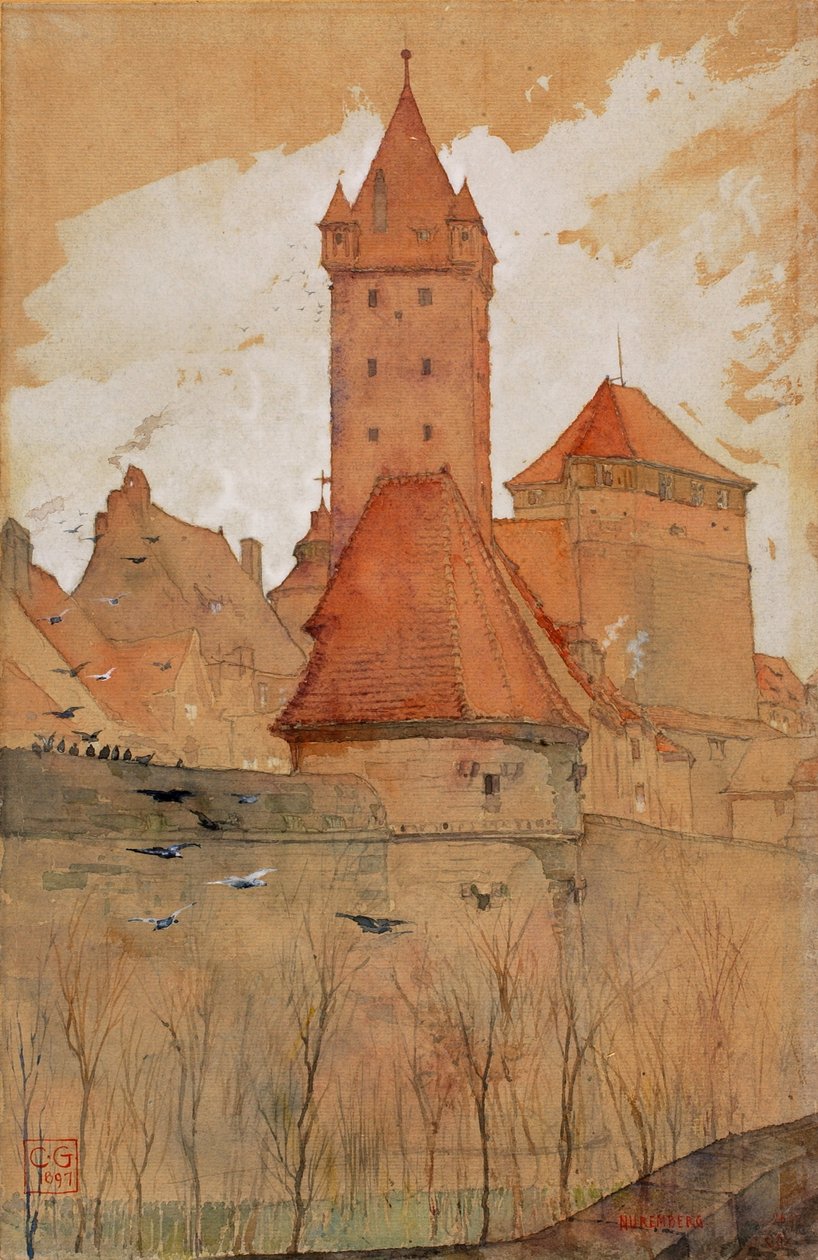 Türme von der Stadtmauer, Nürnberg von Cass Gilbert