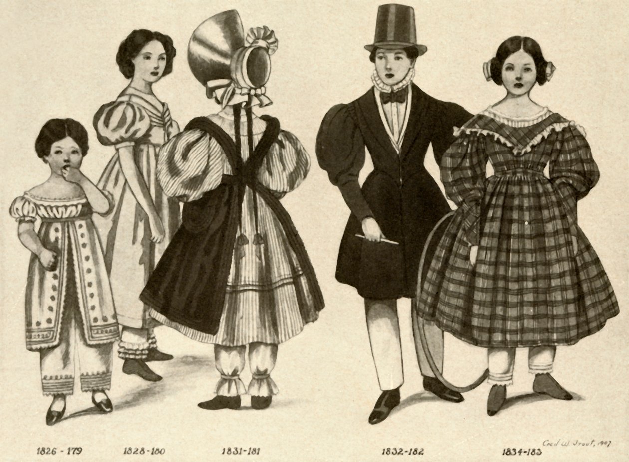 Kinderkleidung von 1820-1840 von Cecil W. Trout