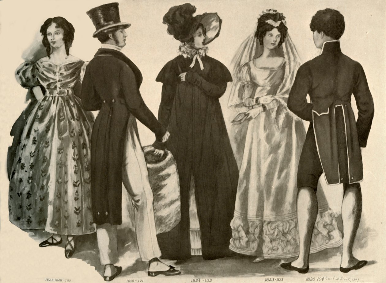 Kleidung von 1812-1828, 1907, 1937 von Cecil W. Trout
