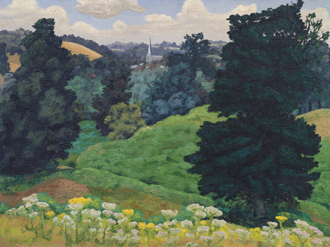 Hadleigh Kirche, ca. 1942 von Cedric Morris