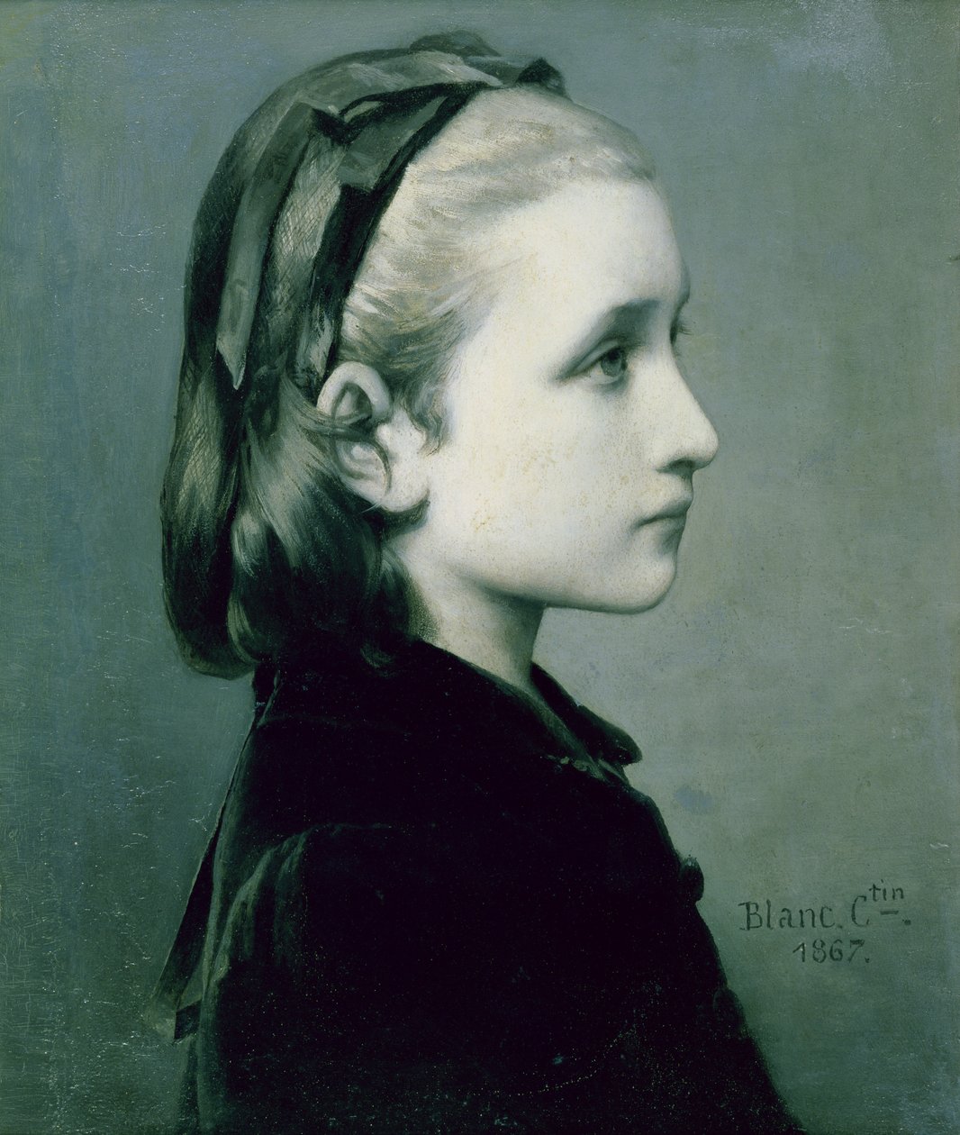 Kopf eines Mädchens von Celestin Blanc