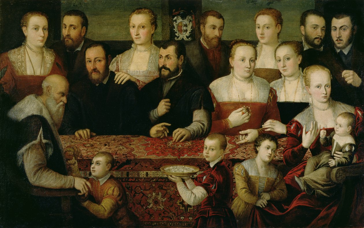 Porträt einer großen Familie von Cesare Vecellio
