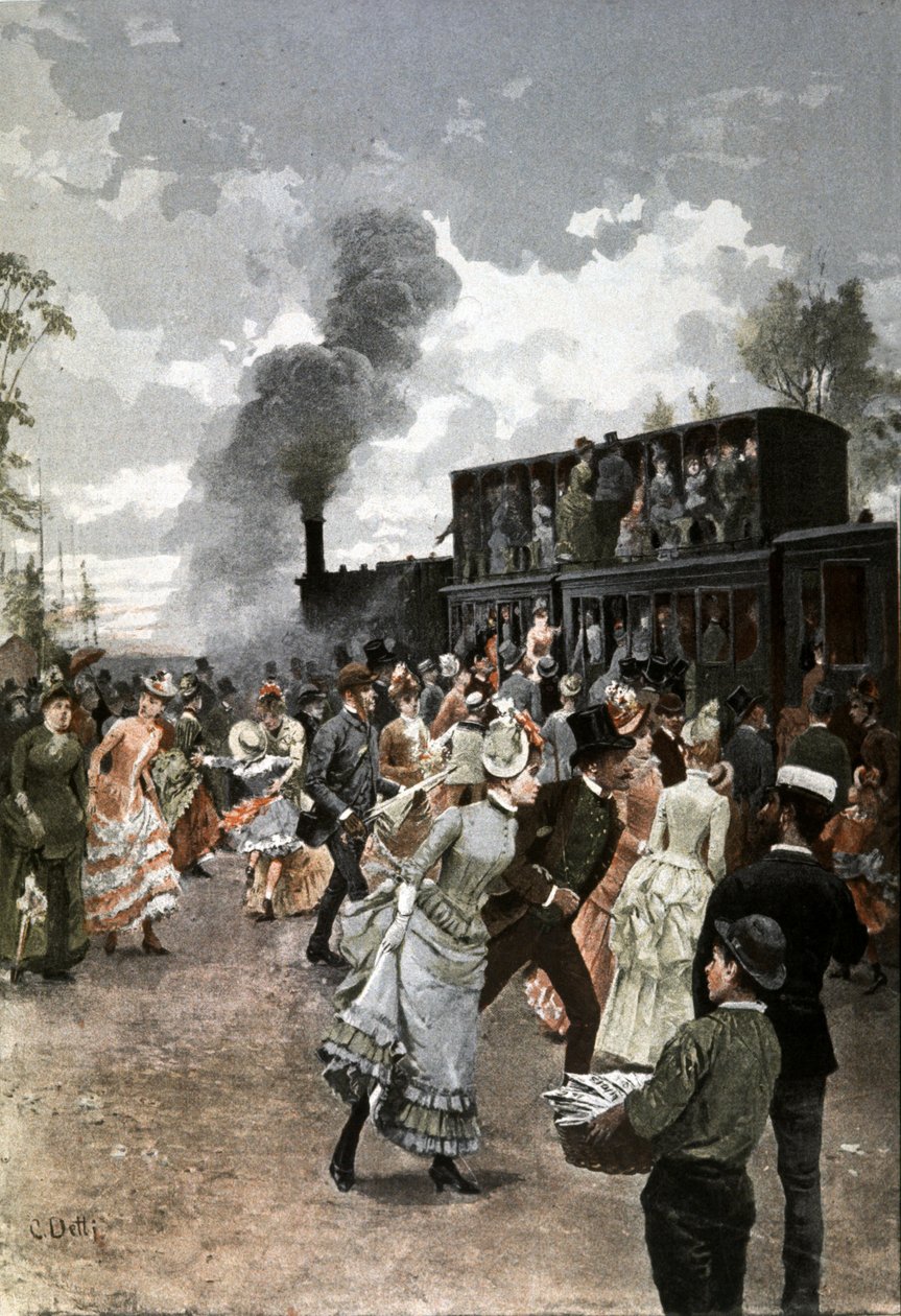 Der Sonntagszug von Cesare Auguste Detti