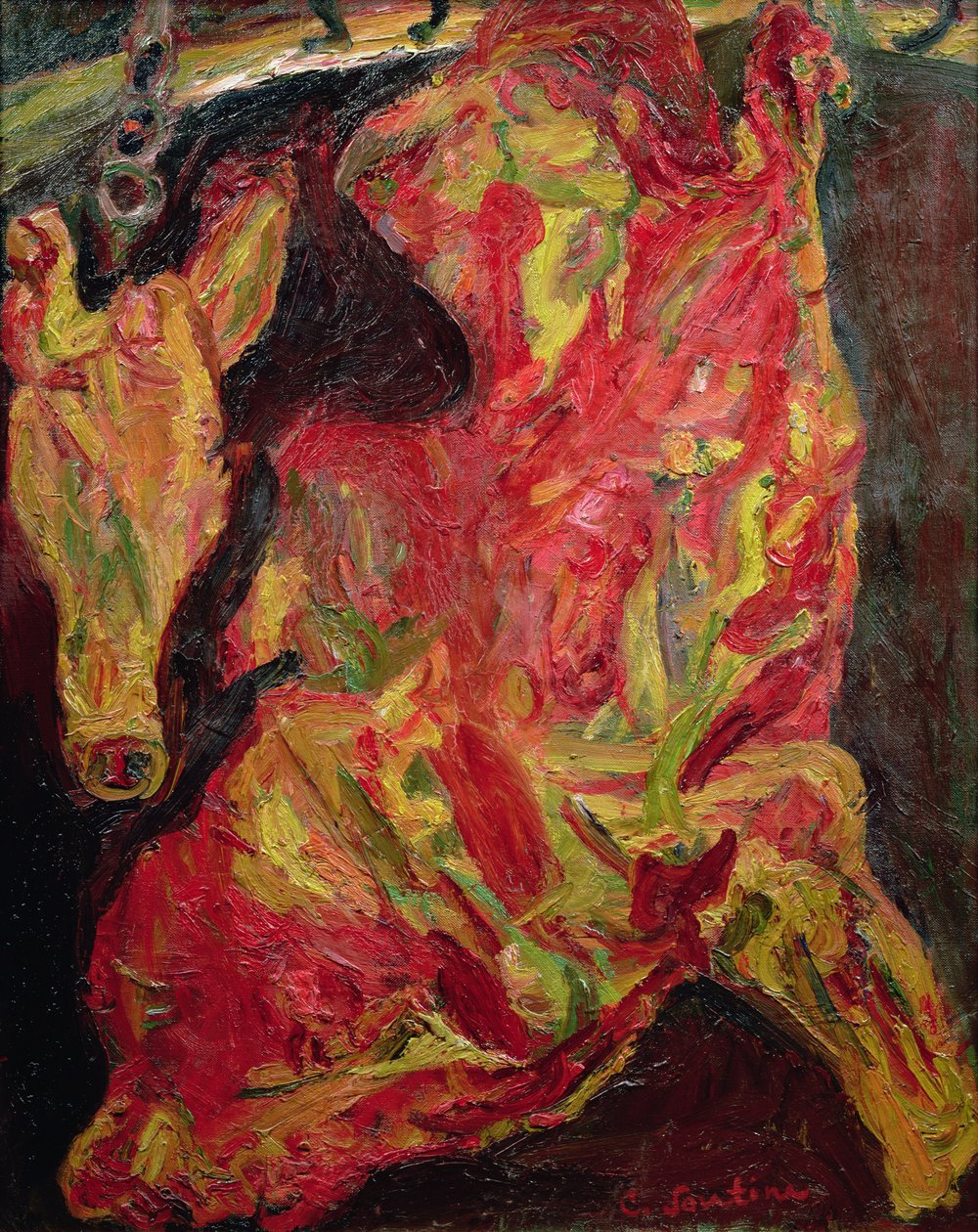Seite von Rindfleisch und Kalbskopf, 1925 von Chaim Soutine
