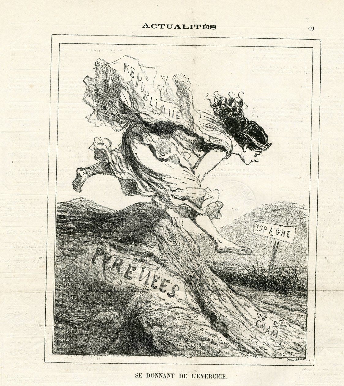 Illustration von Cham (1819-1879) in Le Charivari von Amédée de Noé