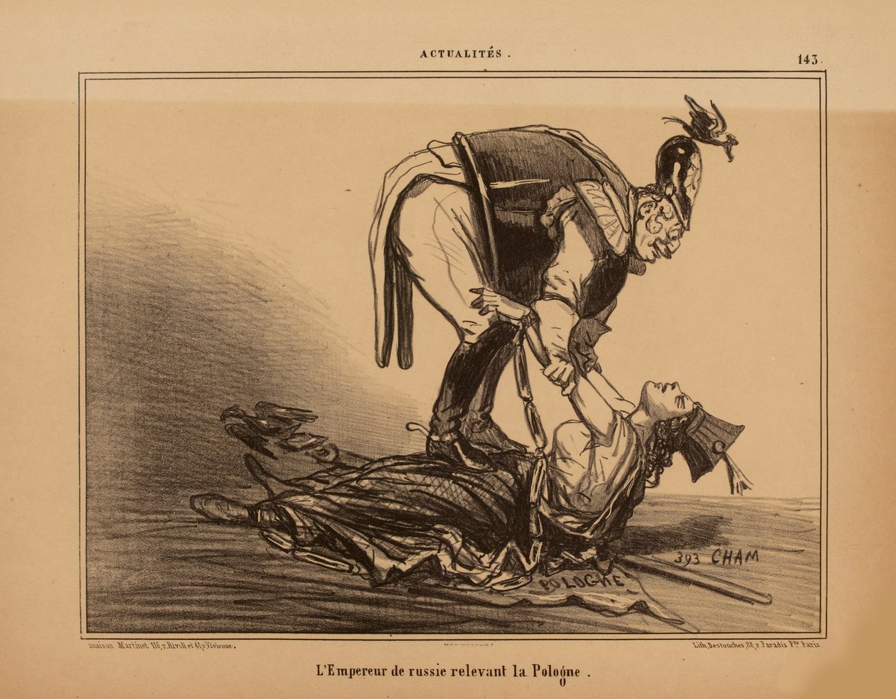 Der Kaiser von Russland entlastet Polen, 1855 von Cham