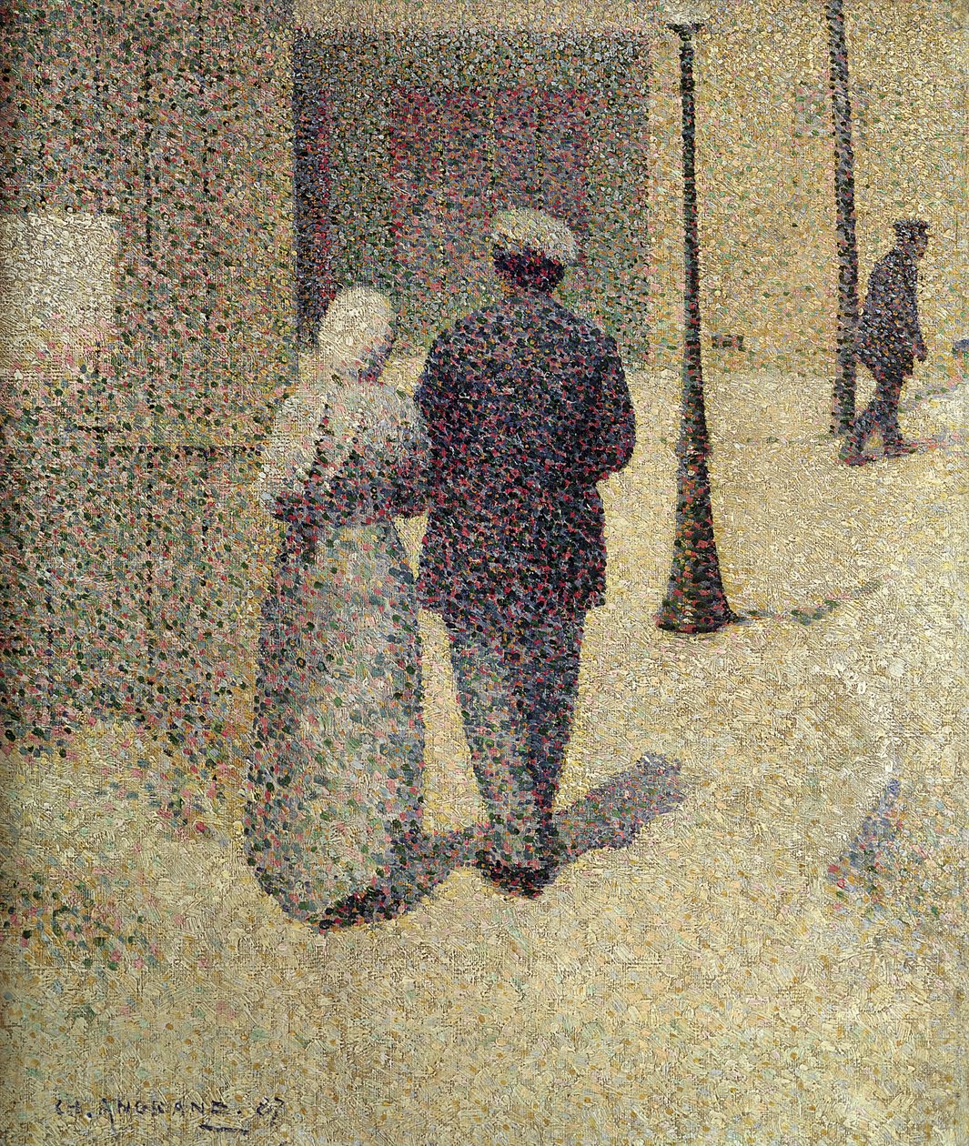 Ein Paar auf der Straße, 1887 von Charles Angrand