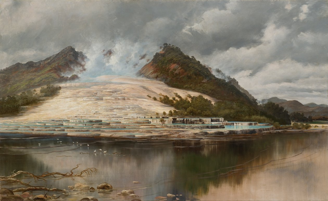 Weiße Terrassen, Rotomahana von Charles Blomfield
