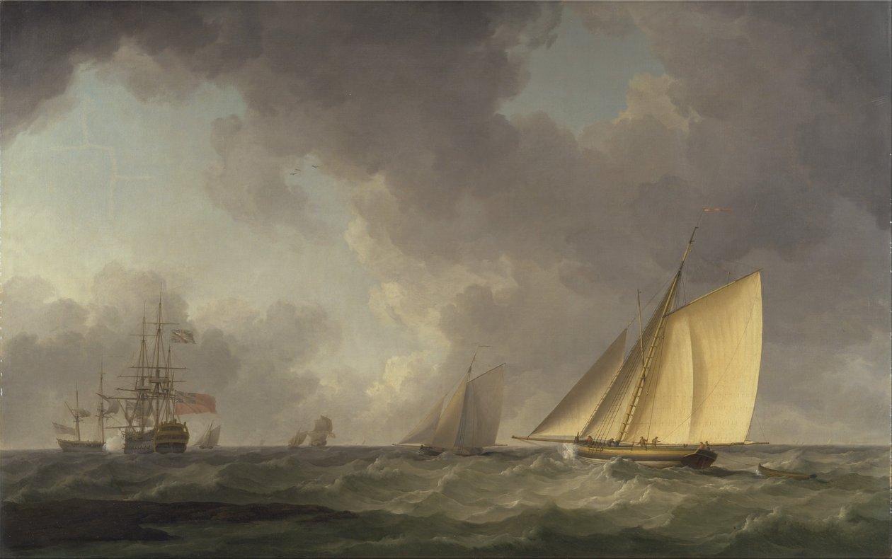Kutter bei frischer Brise, mit anderen Schiffen von Charles Brooking